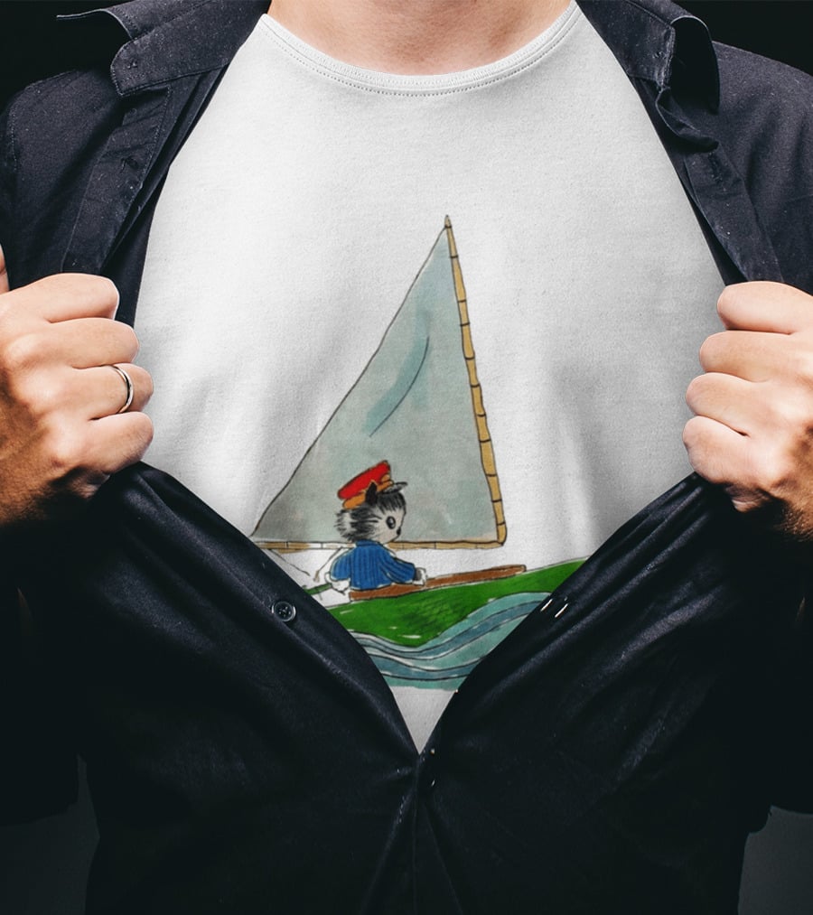 Sailing Kitty With Red Hat I Need To Return From Whence I Came Bestie T-Shirt