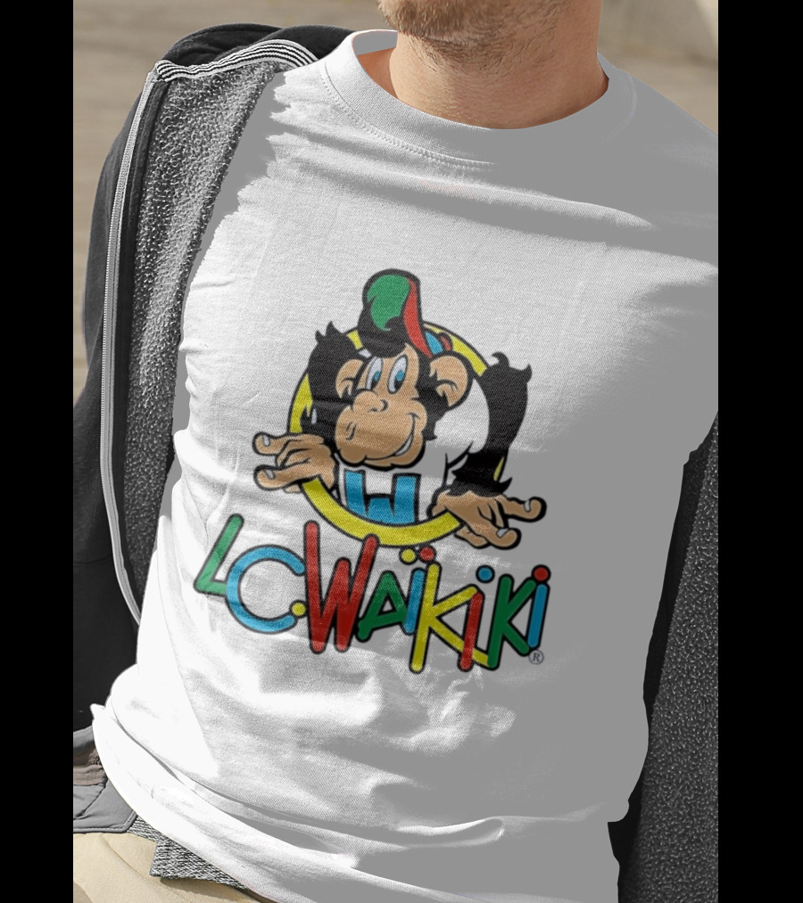 LC Waikiki Colorful Cartoon Monkey T-Shirt