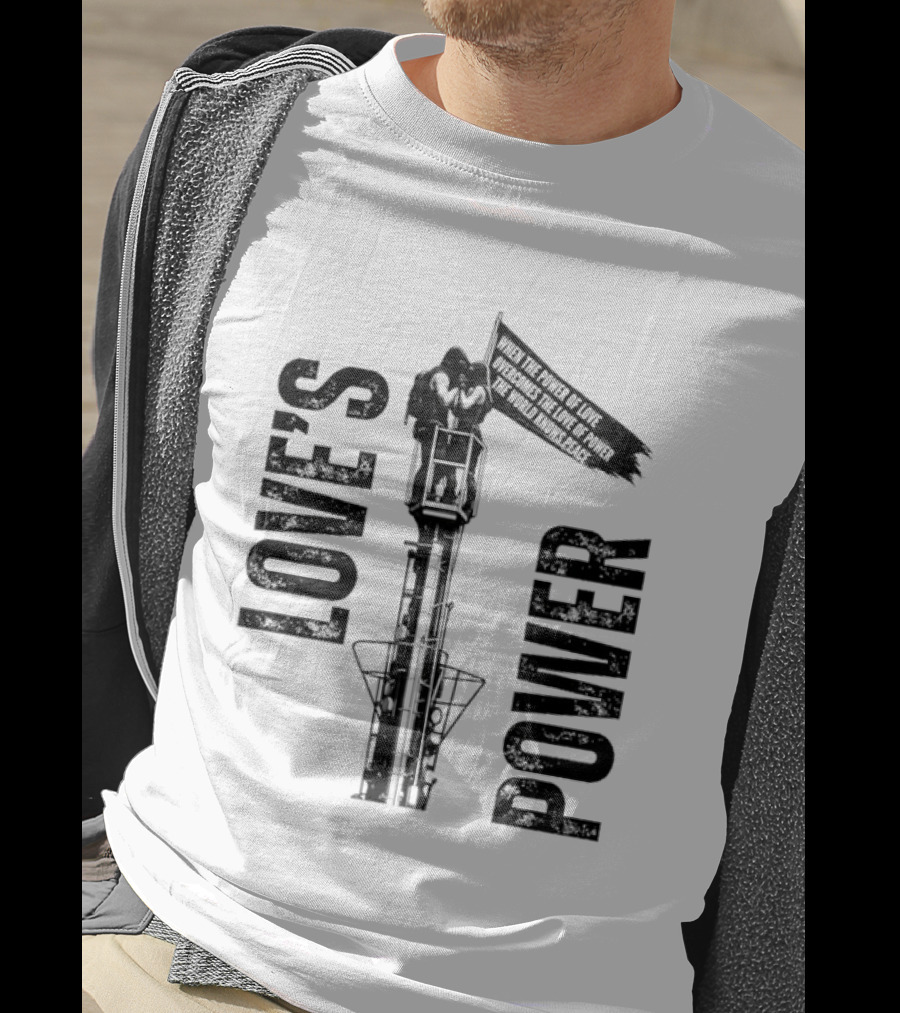 Love's Power Angela Nikolau And Ivan Beerkus Tower Embrace T-Shirt