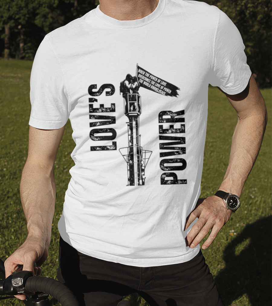 Love's Power Angela Nikolau And Ivan Beerkus Tower Embrace T-Shirt