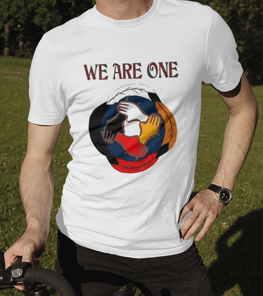 We Are One Multicolored Unity Hands T-Shirt