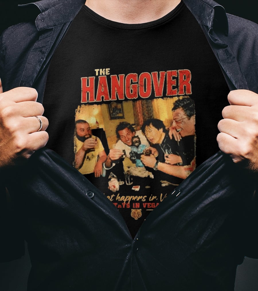 The Hangover Alan Phil Stu Mr Chow What Happens In Vegas Stays In Vegas T-Shirt