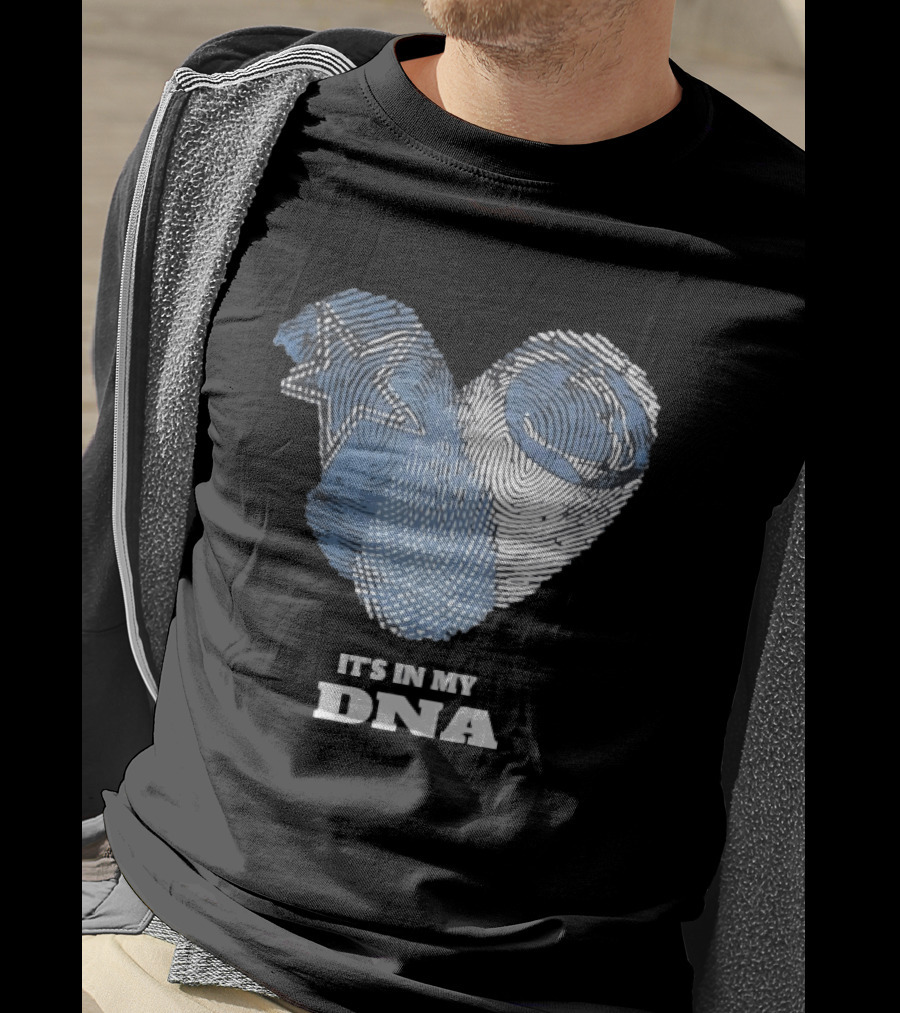 Dallas Cowboys Heart It's In My DNA Football Team Fan Pride T-Shirt
