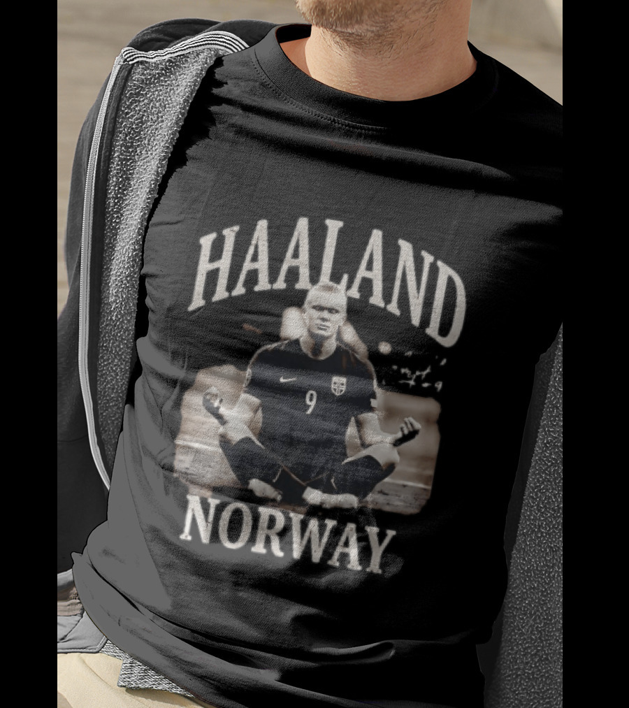 Haaland Meditating Norway Soccer Number 9 T-Shirt