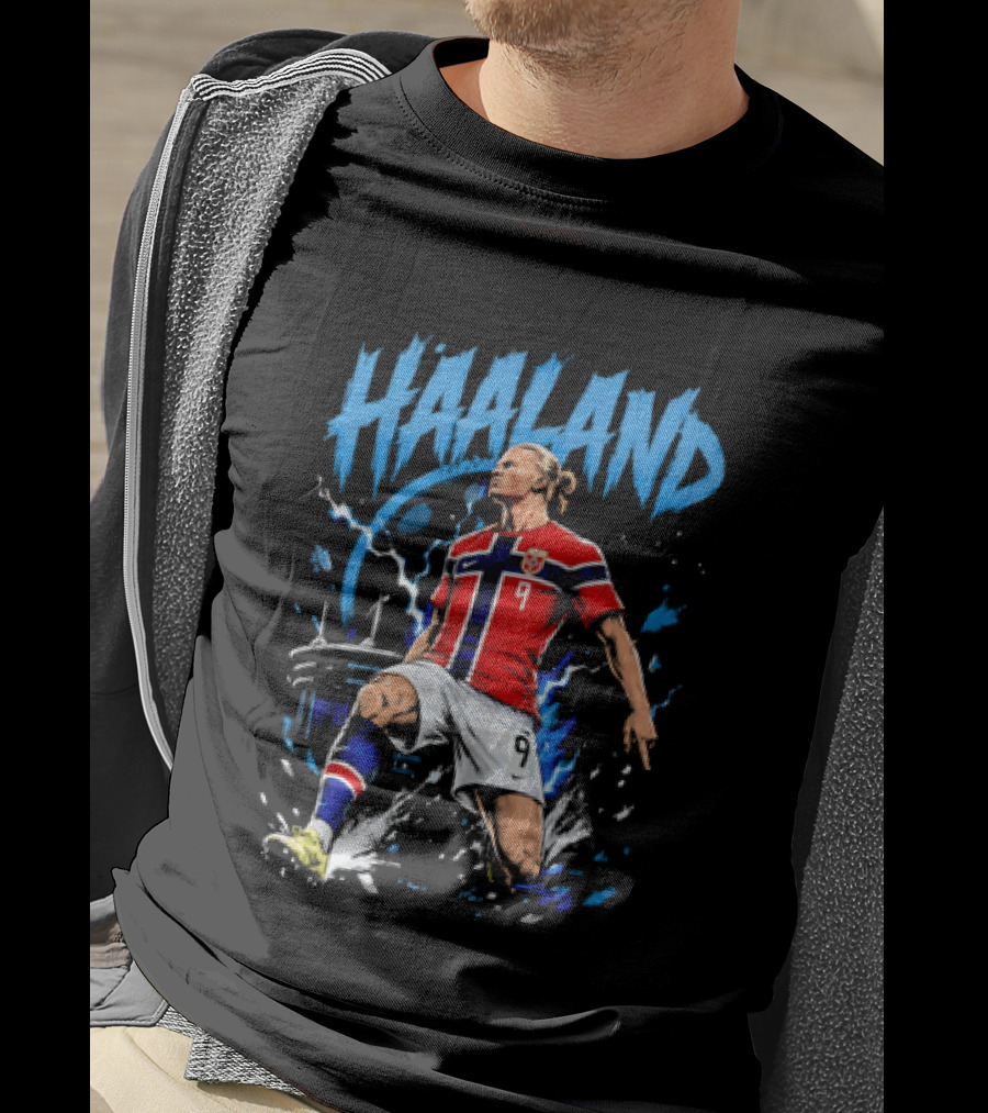 Haaland Norway National Team Born To Score Number 9 T-Shirt