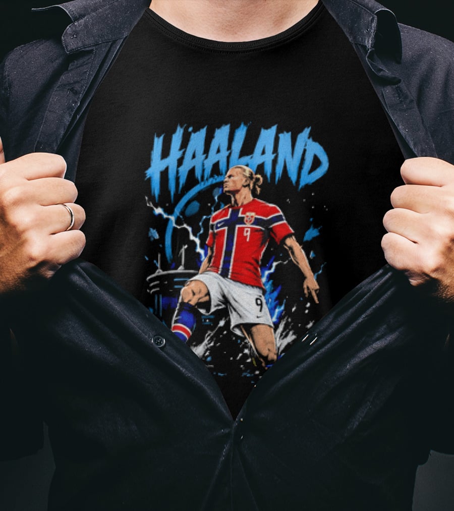 Haaland Norway National Team Born To Score Number 9 T-Shirt