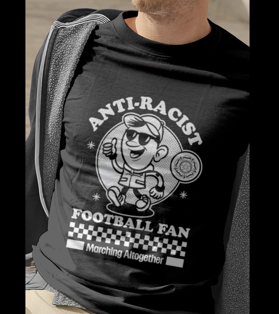 Anti Racist Football Fan Marching Altogether T-Shirt
