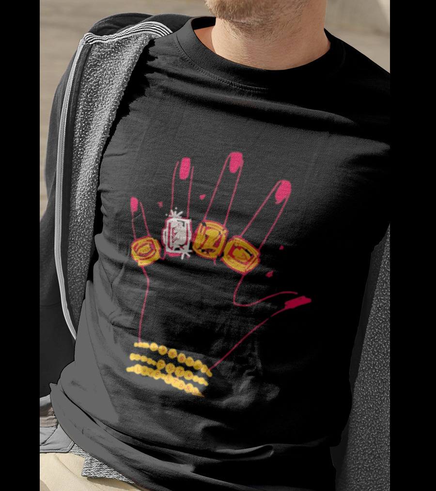 Hand Wearing Rings Bracelets 13 + 87 TNT Love Story T-Shirt