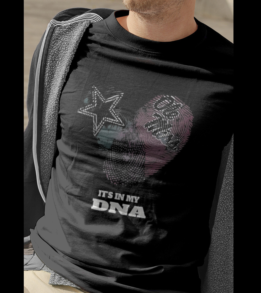 Heart Shaped Fingerprint Patriotism It's In My DNA T-Shirt
