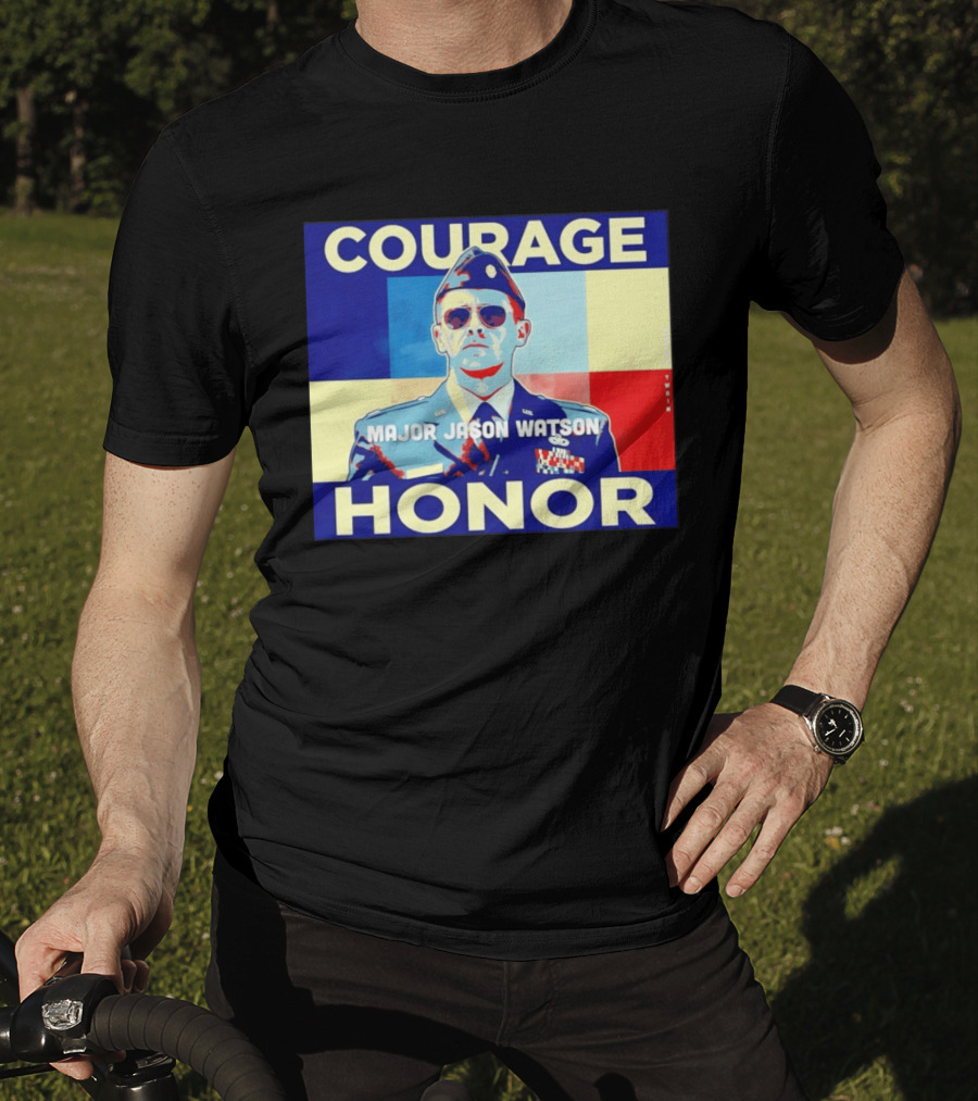 Courage Honor Major Jason Watson Military Tribute By Twain T-Shirt