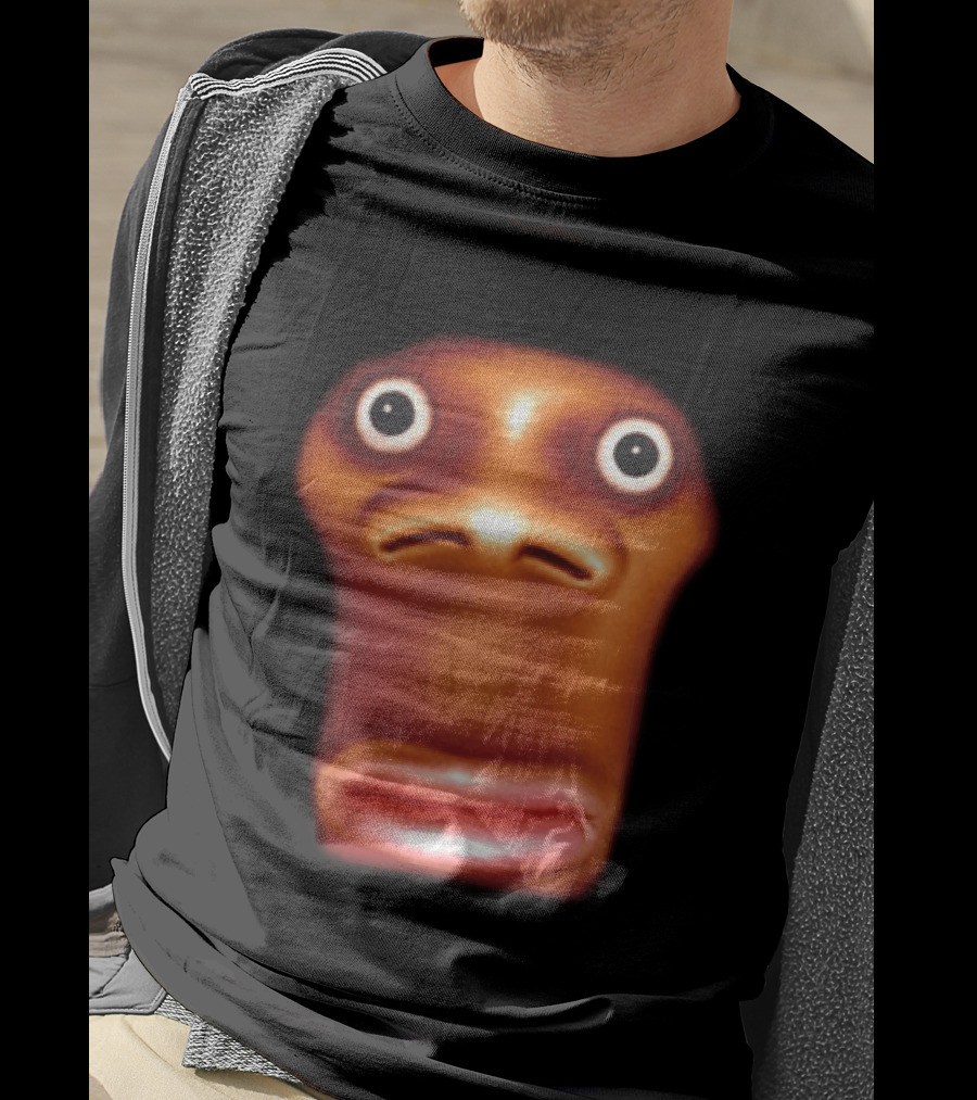 Stop Looking At Me Face Staring Meme Brown Expression T-Shirt