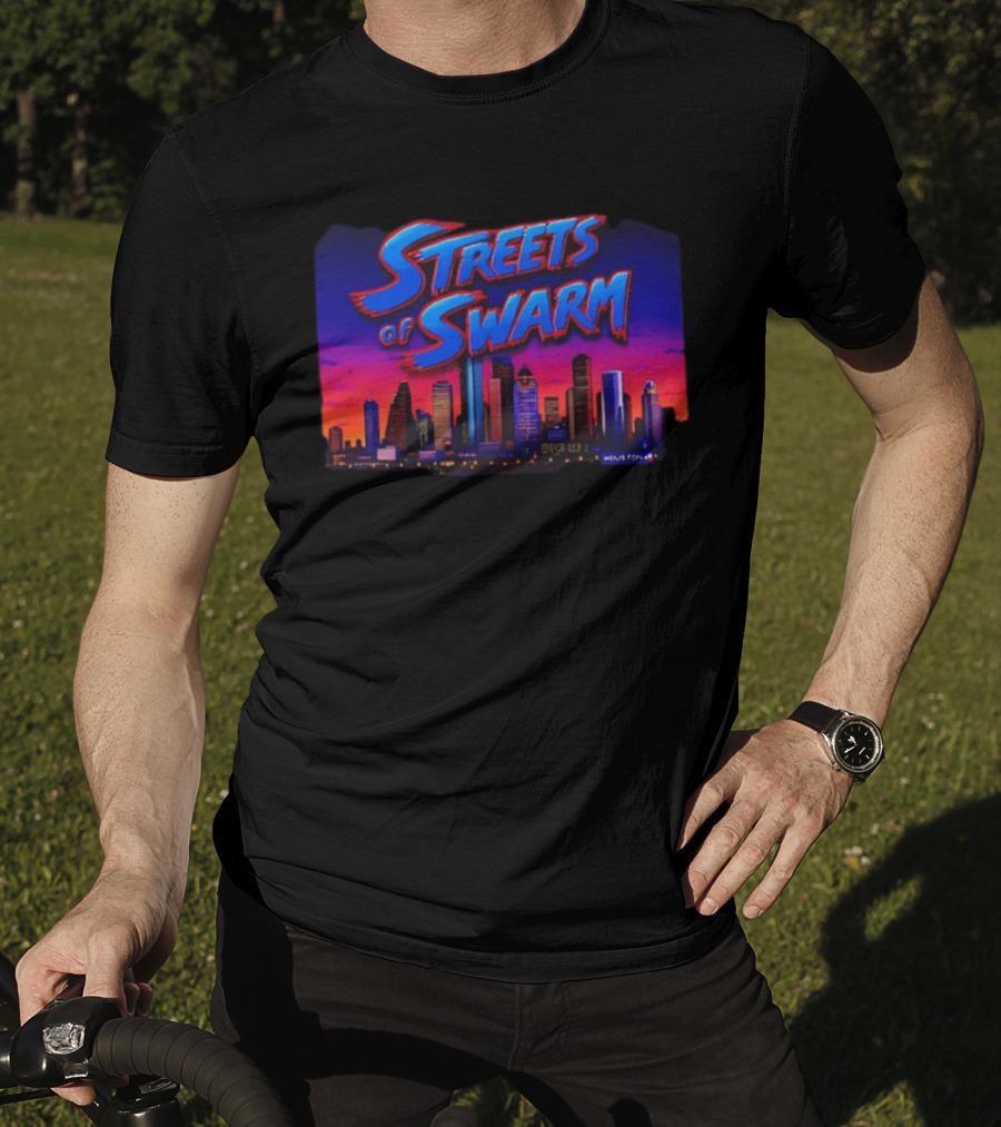 Streets Of Swarm Houston Texans Arcade Skyline Skyline T-Shirt