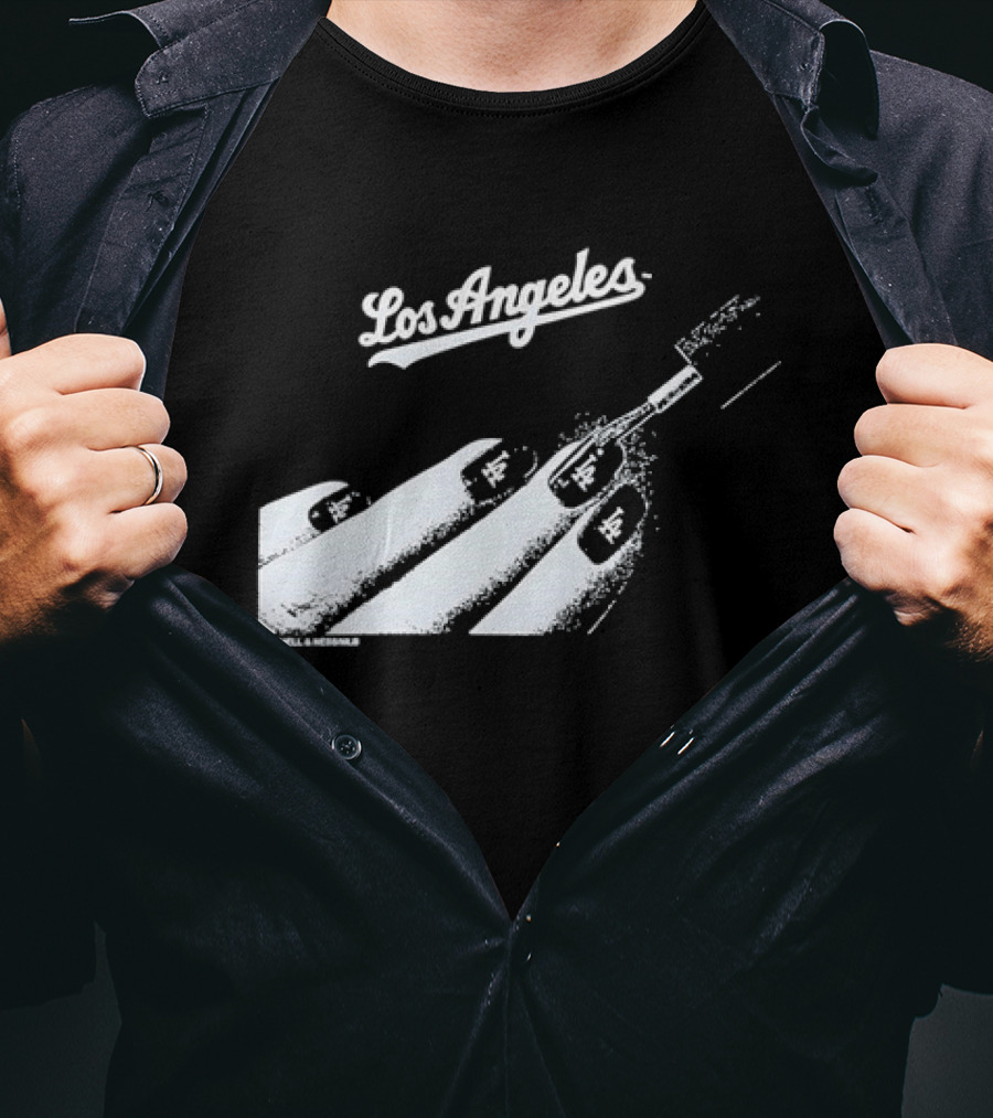 Mitchell & Ness Los Angeles Dodgers Nail Polish MLB T-Shirt
