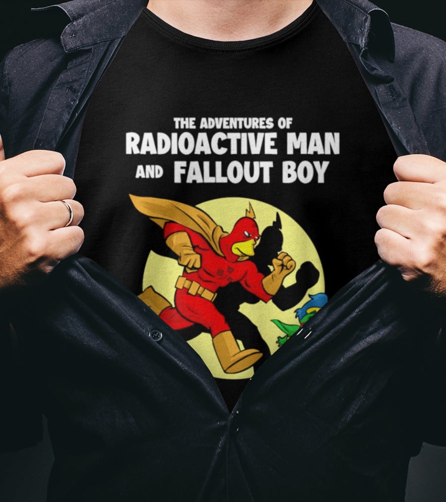 The Adventures Of Radioactive Man And Fallout Boy Comic Hero Duo T-Shirt