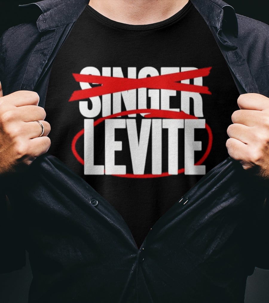 LEVITE Not SINGER Red Crossed Out T-Shirt
