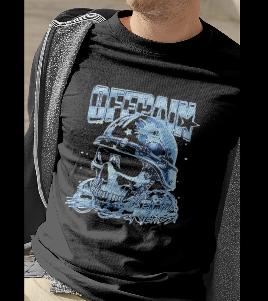 Offpain Riches Skull Helmet Military Style Star T-Shirt
