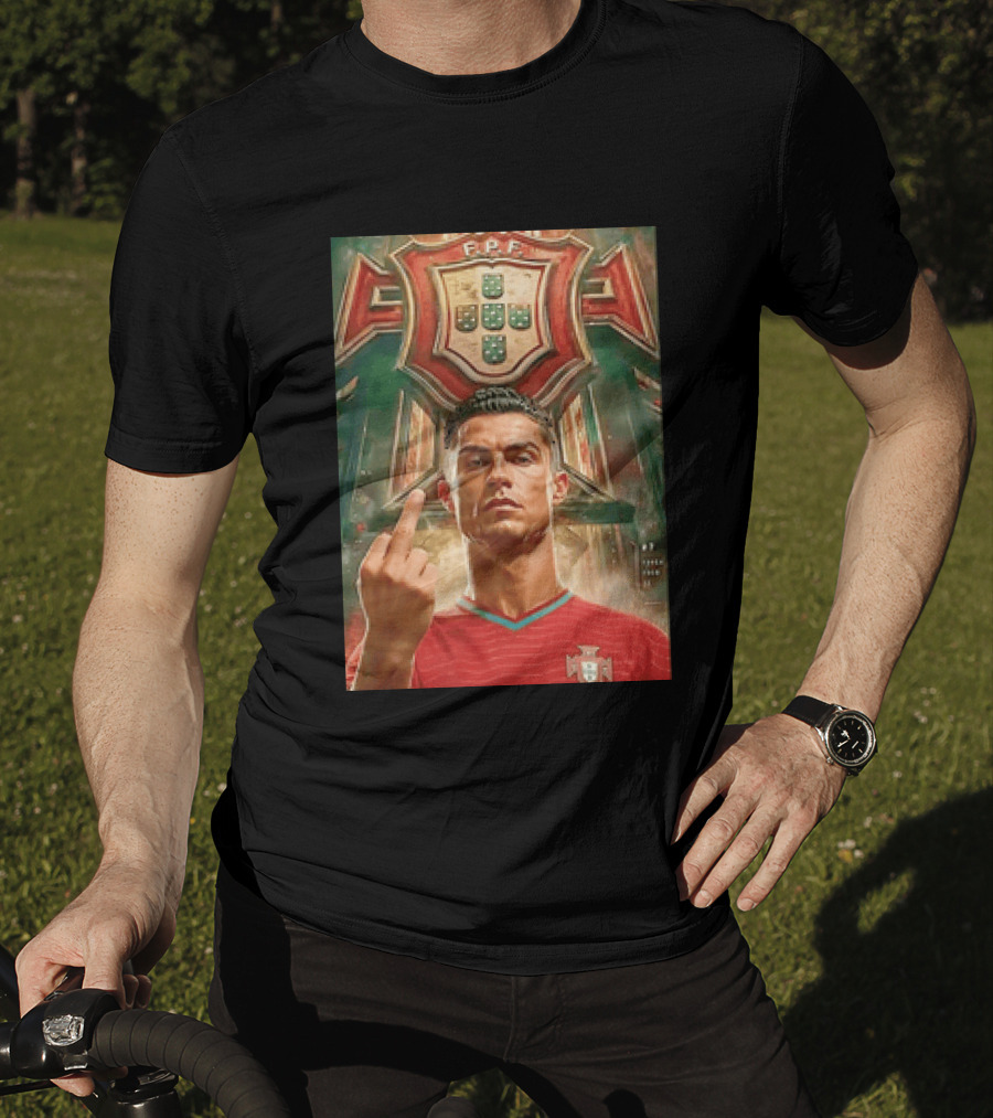 Portugal Soccer CR7 Gesture FIFA Crest T-Shirt