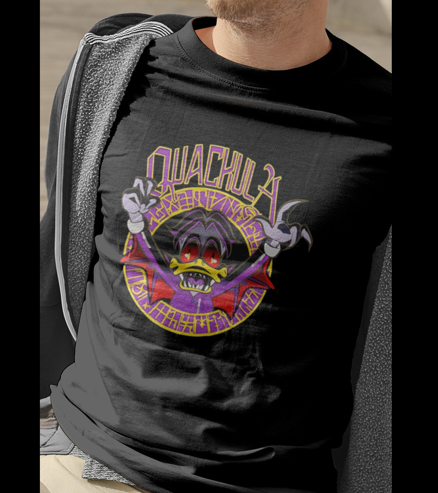 Quackula Vampire Duck Halloween Cartoon T-Shirt