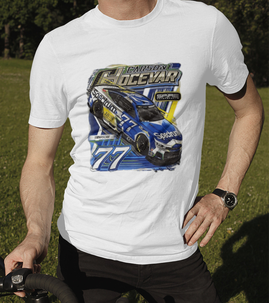 Carson Hocevar 77 Spectrum Chevrolet Camaro Spire Motorsports NASCAR Racing Team T-Shirt