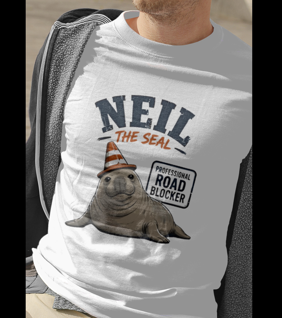 Neil The Seal Traffic Cone Hat Professional Road Blocker T-Shirt