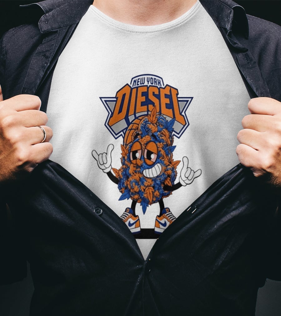New York Diesel Basketball Weed Character Sneakers T-Shirt
