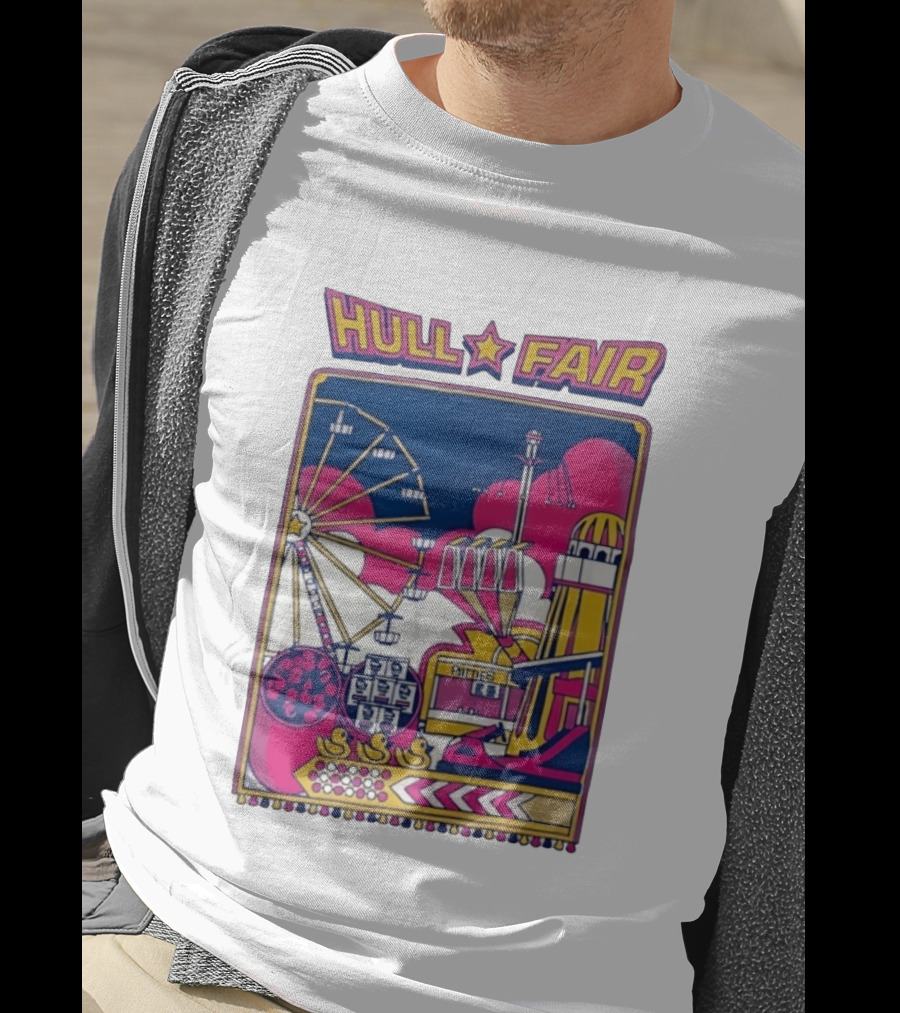 Hull Fair Ferris Wheel Carnival Rides And Helter Skelter T-Shirt