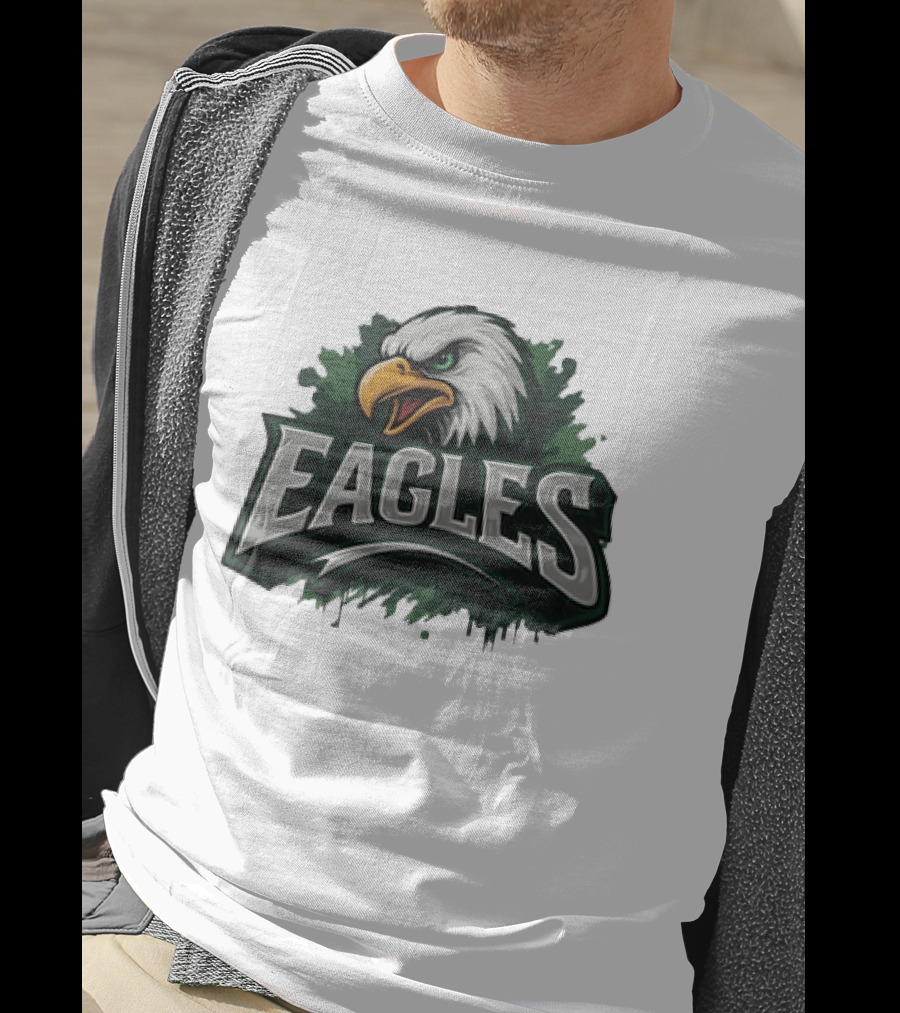 Philadelphia Eagles Distressed Graffiti Style Eagles Head T-Shirt