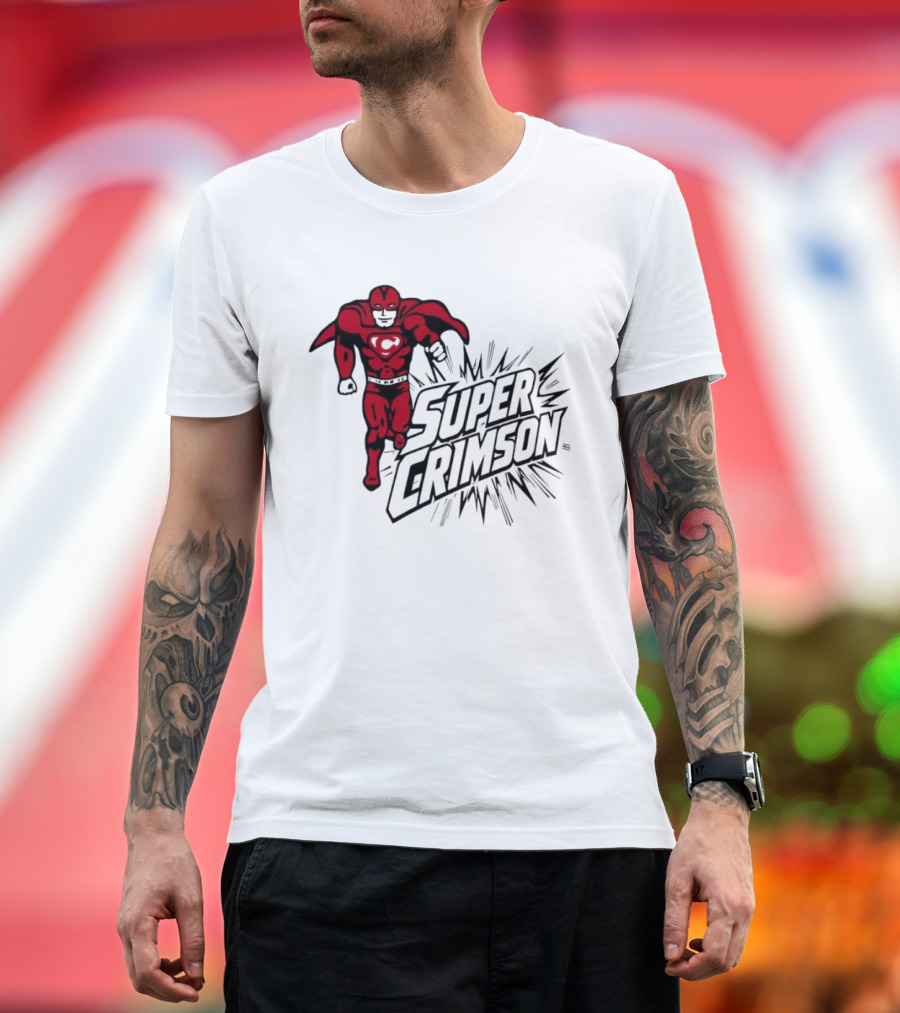 Super Crimson Hero Heart Emblem Burst T-Shirt