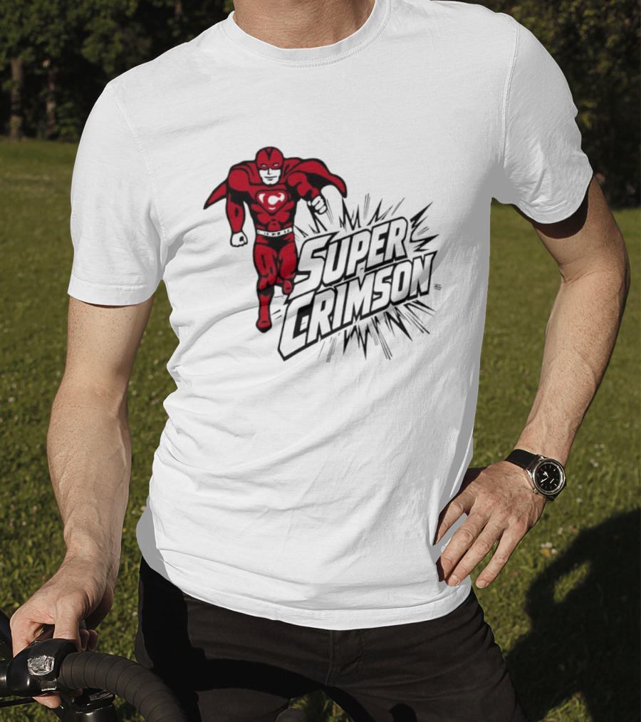 Super Crimson Hero Heart Emblem Burst T-Shirt