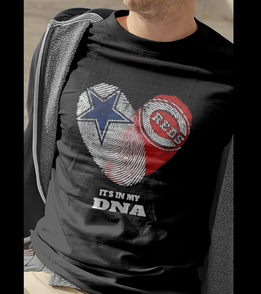 Dallas Cowboys Heart Cincinnati Reds It's In My DNA 2026 T-Shirt