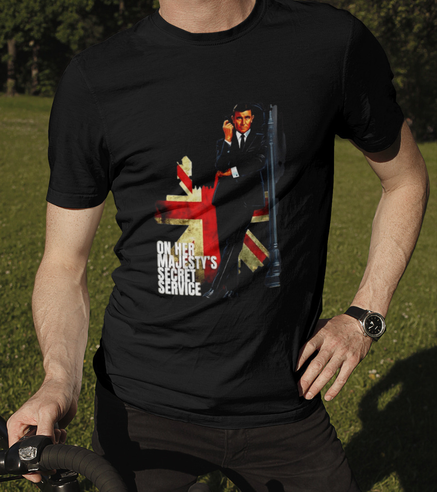 James Bond On Her Majesty's Secret Service British Flag Spy T-Shirt