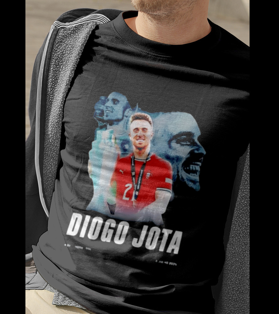 Diogo Jota Portugal National Football Team Collage 4 Dezembro 1996 8 Julho 2026 T-Shirt