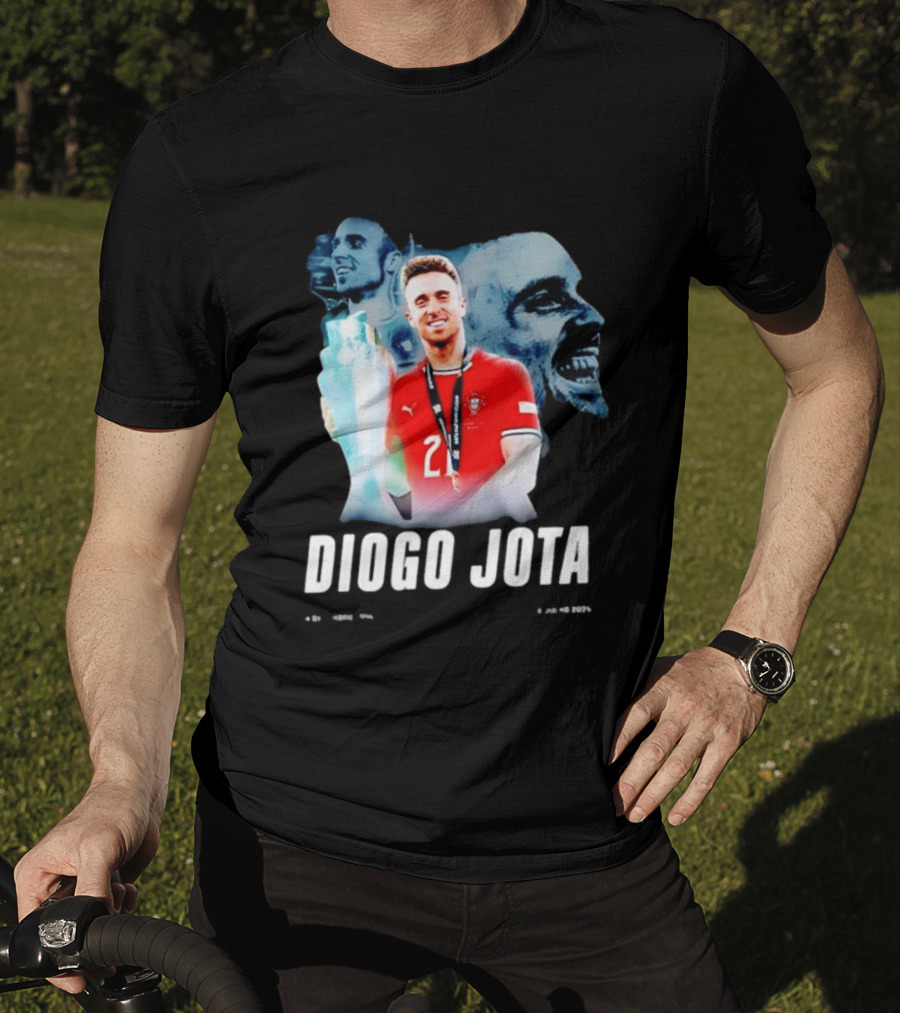 Diogo Jota Portugal National Football Team Collage 4 Dezembro 1996 8 Julho 2026 T-Shirt