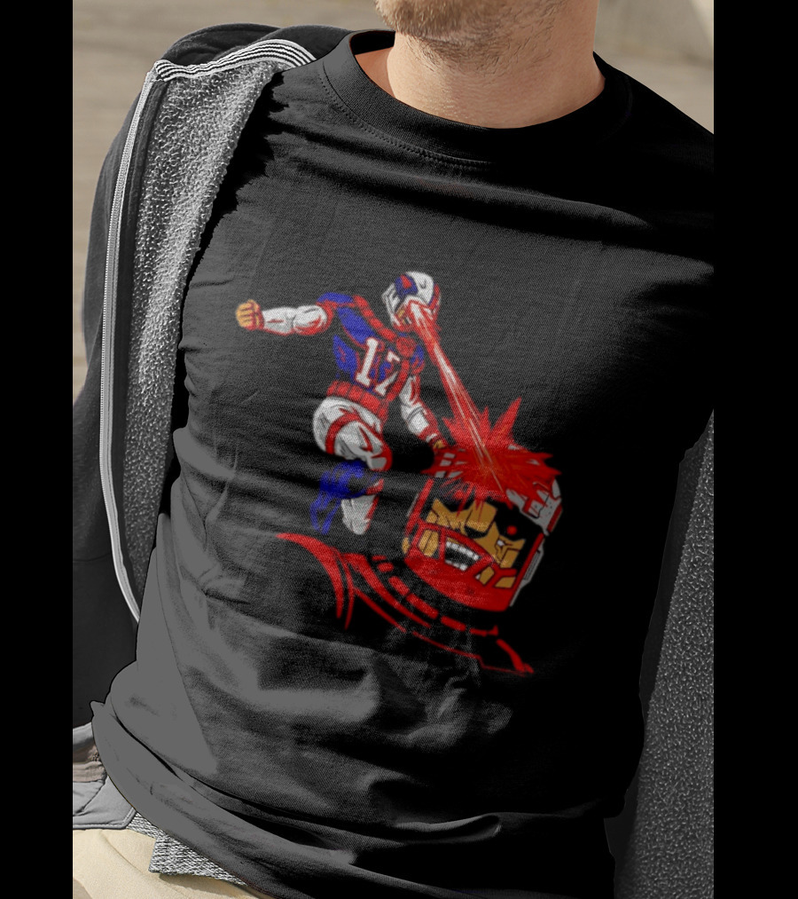 Buffalo Bills Josh Allen Laser Eyes Vs. Bo Jackson Battle Arena T-Shirt