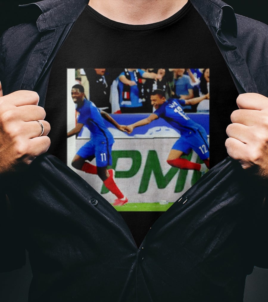 France National Team Kylian Mbappé Ousmane Dembélé Celebration T-Shirt