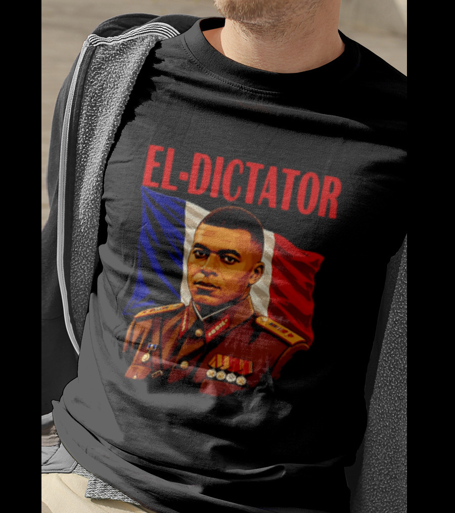 Kylian Mbappe El Dictator French Flag Concept T-Shirt