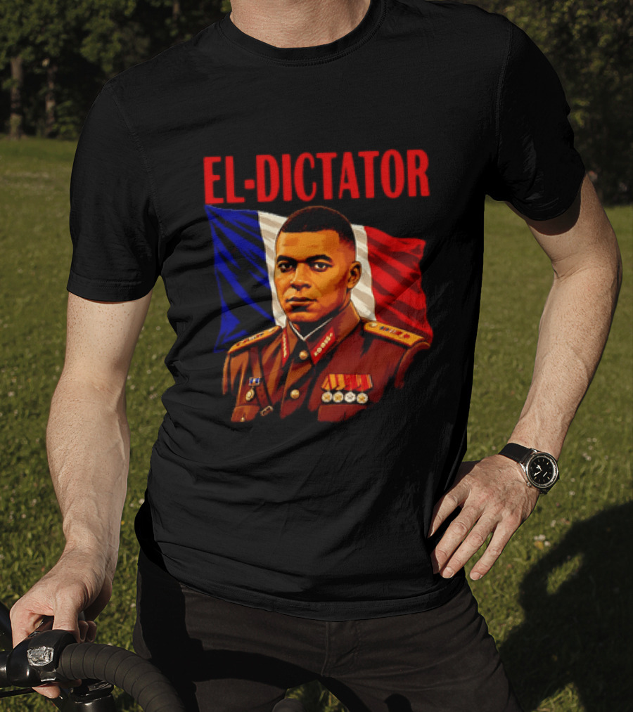 Kylian Mbappe El Dictator French Flag Concept T-Shirt