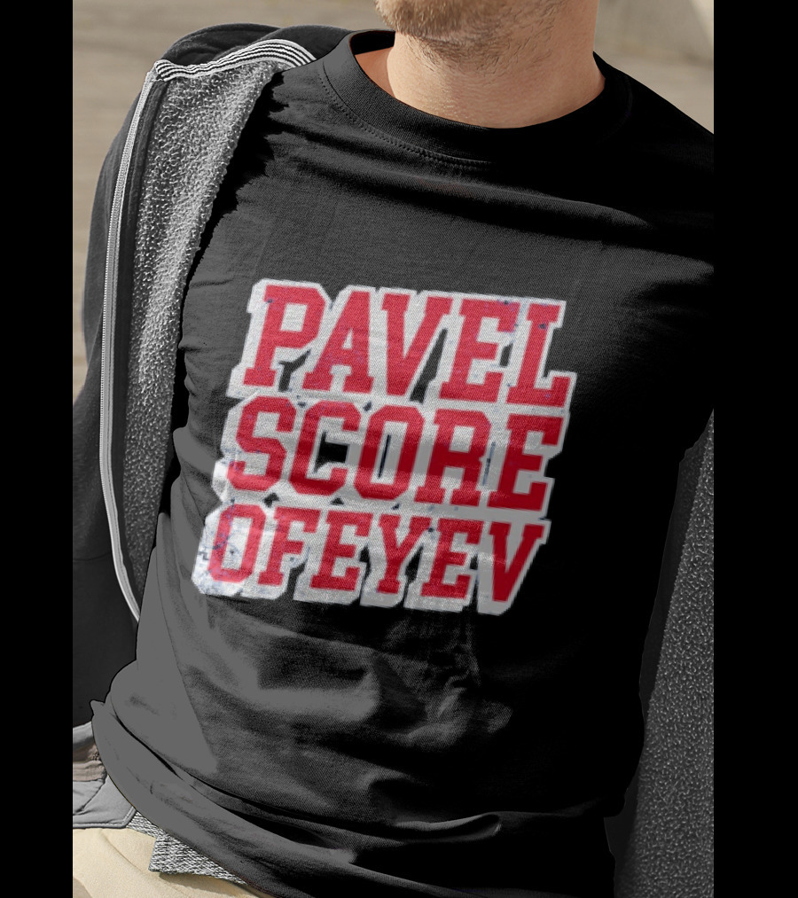 Pavel Score Vegas Golden Knights Distressed Dorofeyev T-Shirt