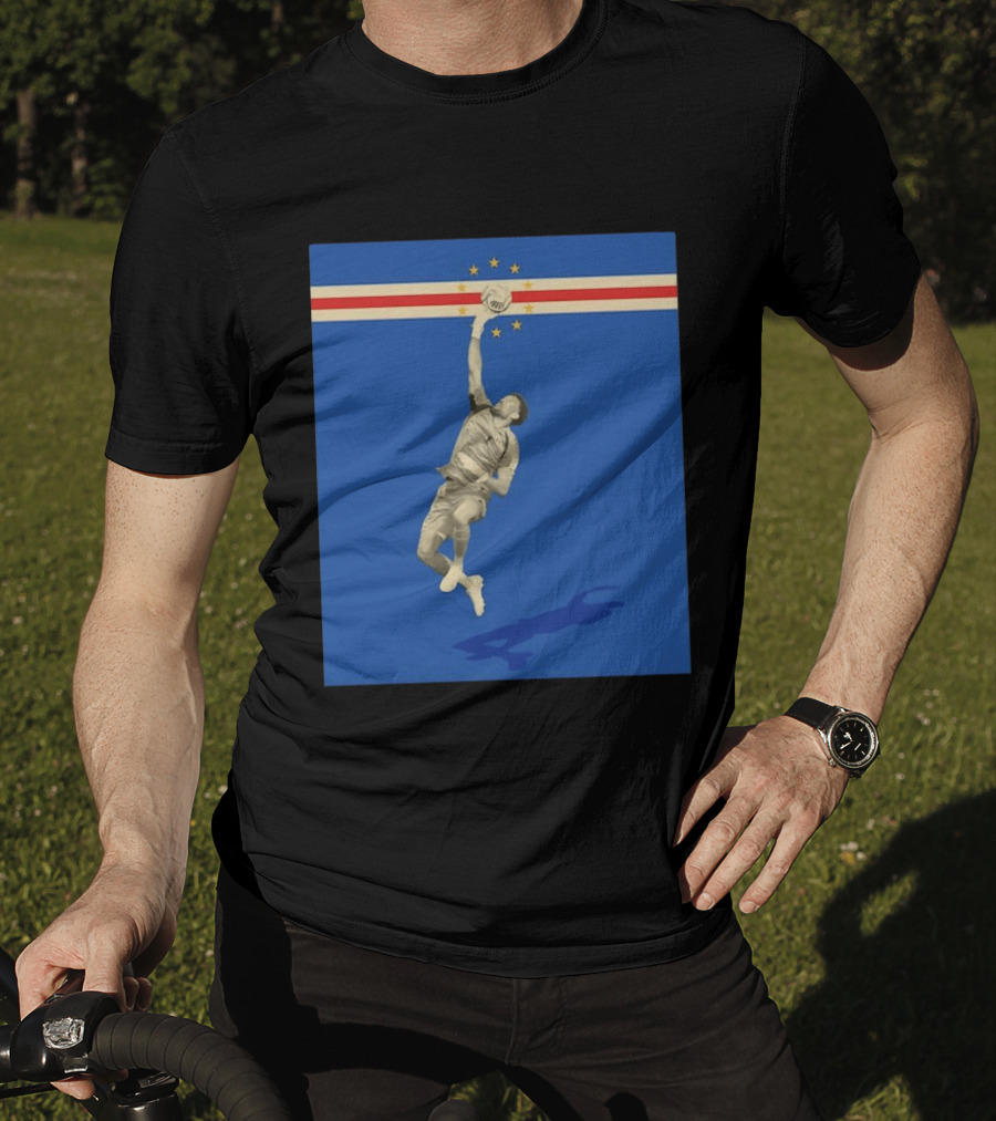 Vozinha Cape Verde African Cup Of Nations Soccer Star Goalkeeper Save T-Shirt