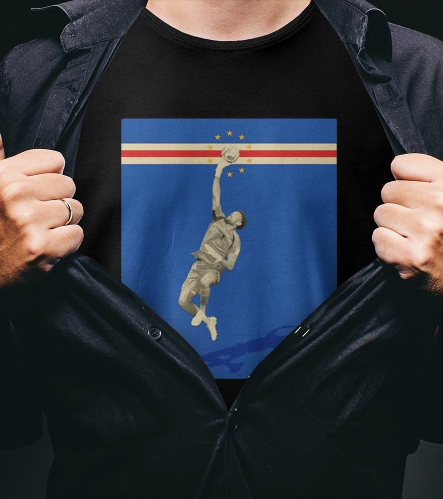Vozinha Cape Verde African Cup Of Nations Soccer Star Goalkeeper Save T-Shirt