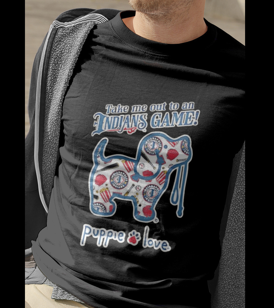 Puppie Love Take Me Out To An Indianapolis Indians Game Fun Baseball Outfit T-Shirt