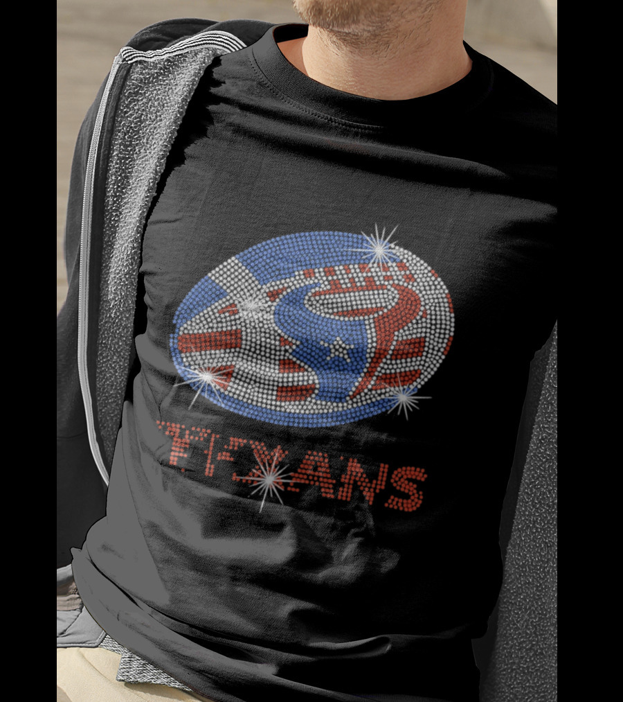 Texans Football Rhinestone Sparkle Team T-Shirt