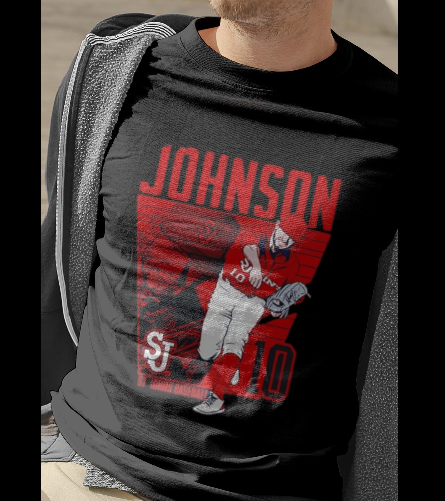St. John's Baseball Johnson 10 Player Action T-Shirt