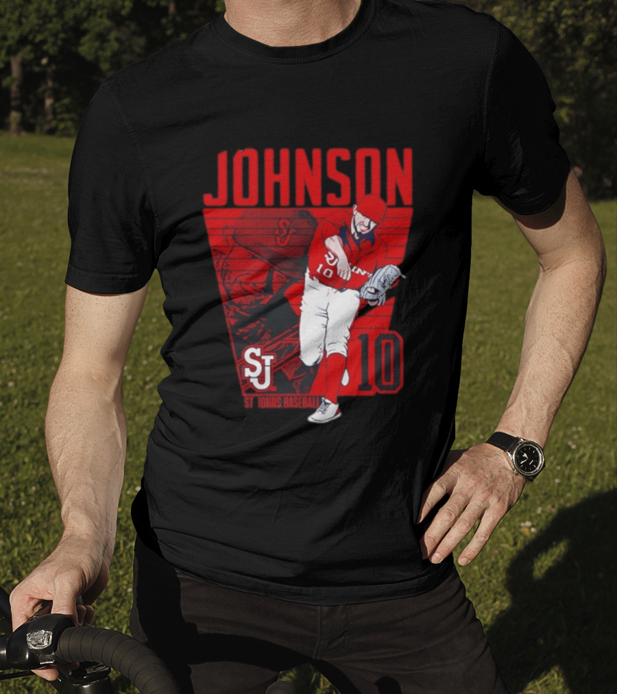 St. John's Baseball Johnson 10 Player Action T-Shirt