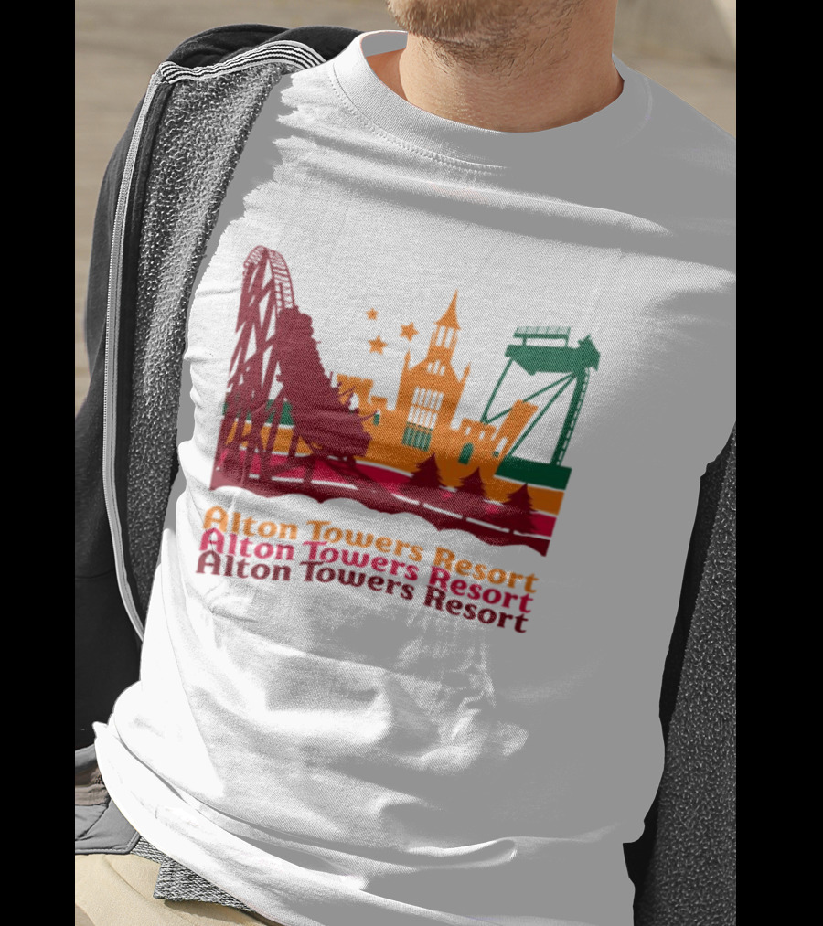 Alton Towers Resort Iconic Rides And Castle Attractions T-Shirt