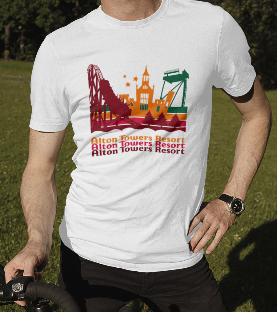 Alton Towers Resort Iconic Rides And Castle Attractions T-Shirt