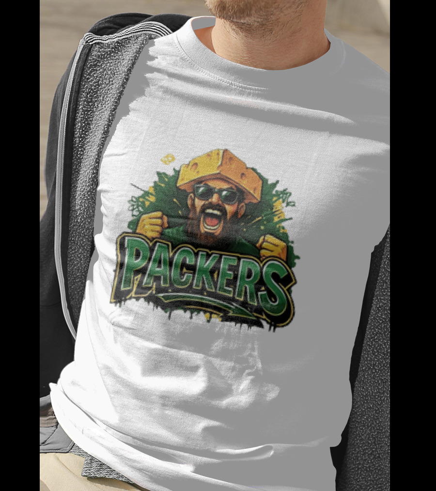 Packers Cheesehead Fan Graffiti T-Shirt