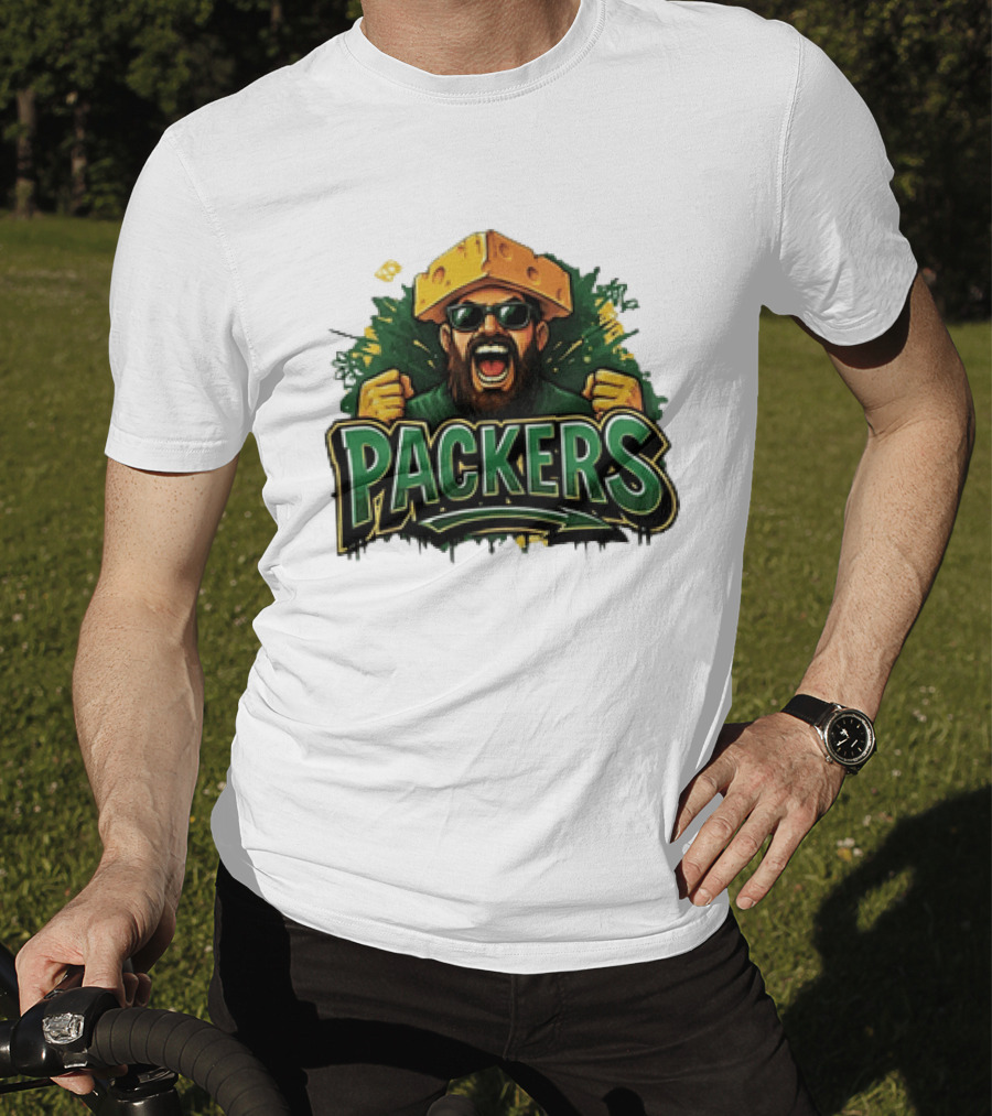 Packers Cheesehead Fan Graffiti T-Shirt