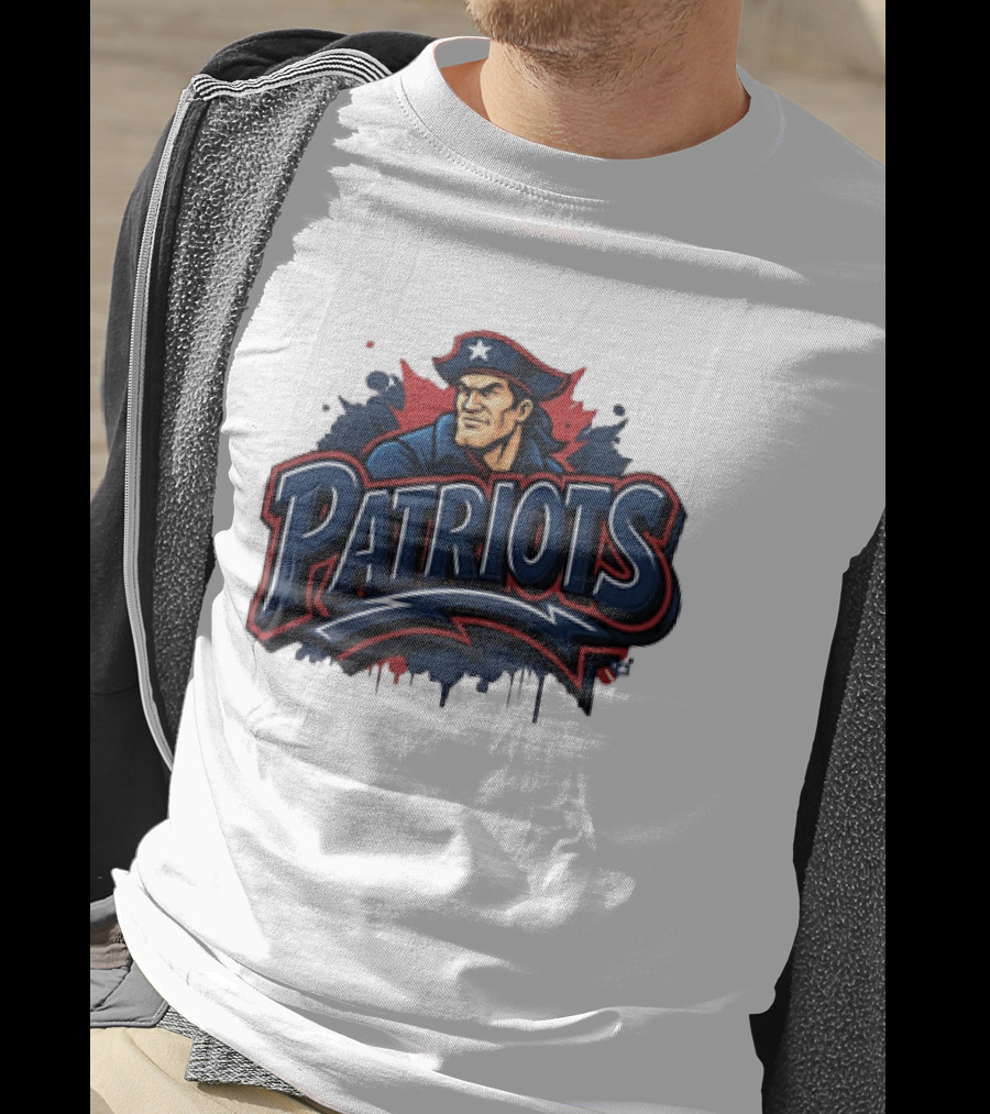 New England Patriots Graffiti Pat Patriot Iconic Team T-Shirt