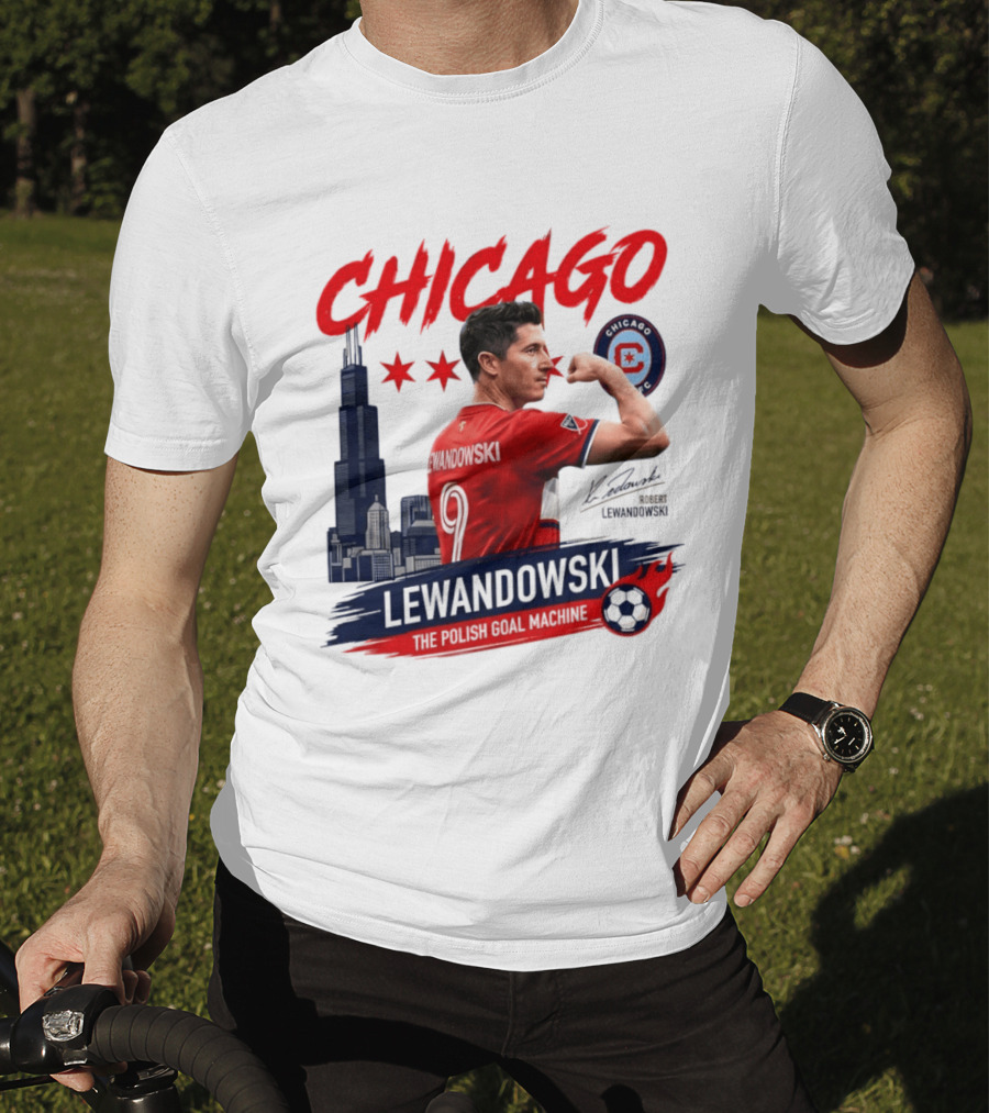 Chicago Fire FC Lewandowski The Polish Goal Machine T-Shirt